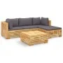 5-piece garden furniture set and solid teak wood cushions by vidaXL, Garden sets - Ref: Foro24-3100914, Price: 894,60 €, Disc...