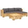 5-piece garden furniture set and solid teak wood cushions by vidaXL, Garden sets - Ref: Foro24-3100914, Price: 894,60 €, Disc...