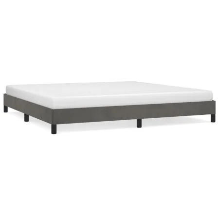 Estructura de cama de terciopelo gris oscuro 180x200 cm de vidaXL, Camas y somieres - Ref: Foro24-346995, Precio: 115,28 €, D...