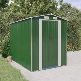 Cobertizo de jardín acero galvanizado verde 192x274x223 cm de vidaXL, Cobertizos - Ref: Foro24-3147428, Precio: 386,60 €, Des...