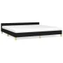 Bed frame with black fabric headboard 200x200 cm by vidaXL, Beds and slatted bases - Ref: Foro24-347441, Price: 157,53 €, Dis...