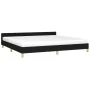 Bed frame with black fabric headboard 200x200 cm by vidaXL, Beds and slatted bases - Ref: Foro24-347441, Price: 157,53 €, Dis...