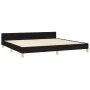 Bed frame with black fabric headboard 200x200 cm by vidaXL, Beds and slatted bases - Ref: Foro24-347441, Price: 157,53 €, Dis...