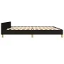 Bed frame with black fabric headboard 200x200 cm by vidaXL, Beds and slatted bases - Ref: Foro24-347441, Price: 157,53 €, Dis...