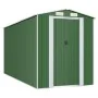 Grüner Gartenschuppen aus verzinktem Stahl, 192 x 440 x 223 cm von vidaXL, Schuppen - Ref: Foro24-3147430, Preis: 644,41 €, R...