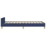 Bed frame with blue fabric headboard 90x190 cm by vidaXL, Beds and slatted bases - Ref: Foro24-347381, Price: 104,02 €, Disco...