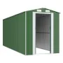 Cobertizo de jardín acero galvanizado verde 192x523x223 cm de vidaXL, Cobertizos - Ref: Foro24-3147431, Precio: 722,02 €, Des...