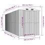 Cobertizo de jardín acero galvanizado verde 192x523x223 cm de vidaXL, Cobertizos - Ref: Foro24-3147431, Precio: 722,02 €, Des...