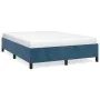 Blue velvet bed frame 140x190 cm by vidaXL, Beds and slatted bases - Ref: Foro24-347322, Price: 117,53 €, Discount: %