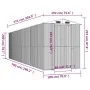 Green galvanized steel garden shed 192x772x223 cm by vidaXL, Sheds - Ref: Foro24-3147434, Price: 974,50 €, Discount: %