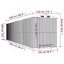 Cobertizo de jardín acero galvanizado verde 192x938x223 cm de vidaXL, Cobertizos - Ref: Foro24-3147436, Precio: 1,00 €, Descu...