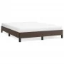 Brown synthetic leather bed frame 140x200 cm by vidaXL, Beds and slatted bases - Ref: Foro24-346907, Price: 121,62 €, Discoun...