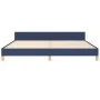 Bed frame with blue fabric headboard 200x200 cm by vidaXL, Beds and slatted bases - Ref: Foro24-3125330, Price: 253,91 €, Dis...