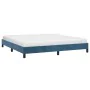 Estructura de cama de terciopelo azul 180x200 cm de vidaXL, Camas y somieres - Ref: Foro24-346992, Precio: 110,50 €, Descuent...