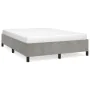 Hellgrauer Samtbettrahmen 140x190 cm von vidaXL, Betten und Lattenroste - Ref: Foro24-347318, Preis: 148,06 €, Rabatt: %