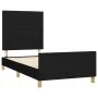 Bed frame with black fabric headboard 80x200 cm by vidaXL, Beds and slatted bases - Ref: Foro24-3125173, Price: 131,15 €, Dis...