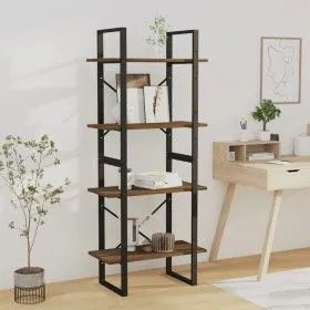 Schichtplatte Regal 4 Ebenen Eiche Braun 60x30x140 cm von vidaXL, Bücherregale und Regale - Ref: Foro24-821311, Preis: 52,30 ...