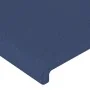 Bed frame with blue fabric headboard 140x190 cm by vidaXL, Beds and slatted bases - Ref: Foro24-3124893, Price: 235,39 €, Dis...