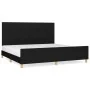 Estructura de cama con cabecero de tela negro 200x200 cm de vidaXL, Camas y somieres - Ref: Foro24-3125083, Precio: 258,64 €,...