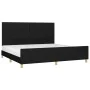 Bed frame with black fabric headboard 200x200 cm by vidaXL, Beds and slatted bases - Ref: Foro24-3125083, Price: 258,30 €, Di...