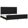 Bed frame with black fabric headboard 200x200 cm by vidaXL, Beds and slatted bases - Ref: Foro24-3125083, Price: 258,30 €, Di...