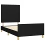 Bed frame with black fabric headboard 90x200 cm by vidaXL, Beds and slatted bases - Ref: Foro24-3124865, Price: 133,28 €, Dis...