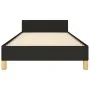 Bed frame with black fabric headboard 90x200 cm by vidaXL, Beds and slatted bases - Ref: Foro24-3124865, Price: 133,28 €, Dis...