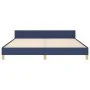 Bed frame with blue fabric headboard 180x200 cm by vidaXL, Beds and slatted bases - Ref: Foro24-3125241, Price: 229,80 €, Dis...