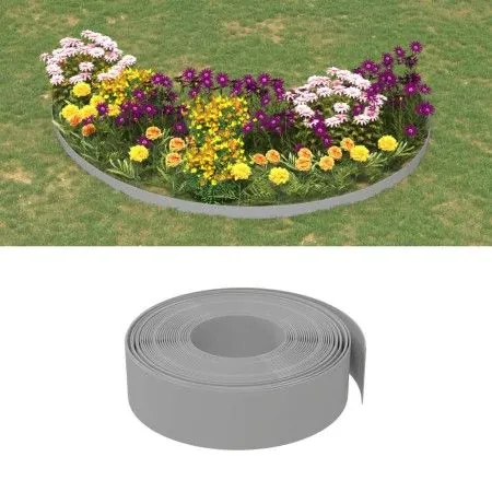 Garden edging 5 units gray polyethylene 10 m 15 cm by vidaXL, Garden edging and edging - Ref: Foro24-3155443, Price: 127,93 €...