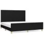 Estructura de cama con cabecero de tela negro 180x200 cm de vidaXL, Camas y somieres - Ref: Foro24-3124913, Precio: 236,37 €,...