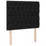 Bed frame with black fabric headboard 100x200 cm by vidaXL, Beds and slatted bases - Ref: Foro24-3125278, Price: 142,59 €, Di...