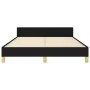 Bed frame with black fabric headboard 140x190 cm by vidaXL, Beds and slatted bases - Ref: Foro24-3124889, Price: 203,47 €, Di...