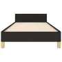 Bed frame with black fabric headboard 90x200 cm by vidaXL, Beds and slatted bases - Ref: Foro24-3125027, Price: 128,55 €, Dis...