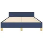 Estructura de cama con cabecero de tela azul 120x200 cm de vidaXL, Camas y somieres - Ref: Foro24-3124885, Precio: 160,11 €, ...