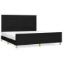 Bed frame with black fabric headboard 180x200 cm by vidaXL, Beds and slatted bases - Ref: Foro24-3125075, Price: 224,32 €, Di...