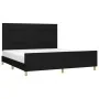 Bed frame with black fabric headboard 180x200 cm by vidaXL, Beds and slatted bases - Ref: Foro24-3125075, Price: 224,32 €, Di...