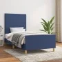Bed frame with blue fabric headboard 80x200 cm by vidaXL, Beds and slatted bases - Ref: Foro24-3124853, Price: 155,88 €, Disc...