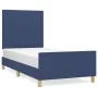 Bed frame with blue fabric headboard 80x200 cm by vidaXL, Beds and slatted bases - Ref: Foro24-3124853, Price: 155,88 €, Disc...
