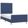 Bed frame with blue fabric headboard 80x200 cm by vidaXL, Beds and slatted bases - Ref: Foro24-3124853, Price: 155,88 €, Disc...