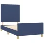 Bed frame with blue fabric headboard 80x200 cm by vidaXL, Beds and slatted bases - Ref: Foro24-3124853, Price: 155,88 €, Disc...