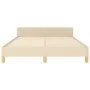 Bettrahmen mit cremefarbenem Stoffkopfteil 140x190 cm von vidaXL, Betten und Lattenroste - Ref: Foro24-3125135, Preis: 227,83...