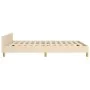 Bed frame with cream fabric headboard 140x190 cm by vidaXL, Beds and slatted bases - Ref: Foro24-3125135, Price: 227,86 €, Di...