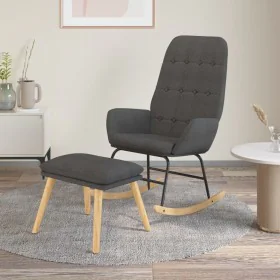 Rocking chair with stool in dark gray fabric by vidaXL, Rocking chairs - Ref: Foro24-3097705, Price: 146,83 €, Discount: %
