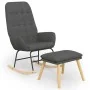 Rocking chair with stool in dark gray fabric by vidaXL, Rocking chairs - Ref: Foro24-3097705, Price: 146,83 €, Discount: %