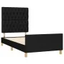Bed frame with black fabric headboard 90x190 cm by vidaXL, Beds and slatted bases - Ref: Foro24-3125262, Price: 151,13 €, Dis...