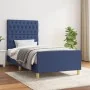 Estructura de cama con cabecero de tela azul 100x200 cm de vidaXL, Camas y somieres - Ref: Foro24-3125282, Precio: 144,06 €, ...