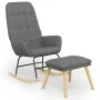 Rocking chair with light gray fabric stool by vidaXL, Rocking chairs - Ref: Foro24-3097704, Price: 146,08 €, Discount: %