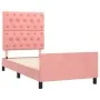 Rosa Samtbettgestell mit Kopfteil 80x200 cm von vidaXL, Betten und Lattenroste - Ref: Foro24-3125909, Preis: 163,02 €, Rabatt: %