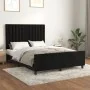 Bed frame with black velvet headboard 140x200 cm by vidaXL, Beds and slatted bases - Ref: Foro24-3126003, Price: 251,75 €, Di...
