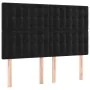 Bed frame with black velvet headboard 140x200 cm by vidaXL, Beds and slatted bases - Ref: Foro24-3126003, Price: 251,75 €, Di...